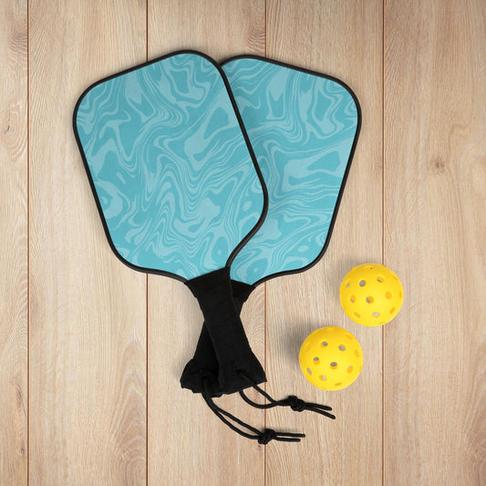 Teal Swirl Pickleball Paddles