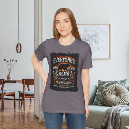 Storm Everyone's Alibi Bear T-Shirt