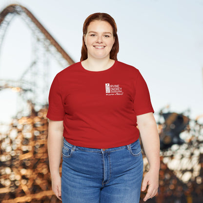 I Just Wanna Watch Hockey & Ride Roller Coasters Tee (BACK graphic) • Irvine Ondrey Engineering