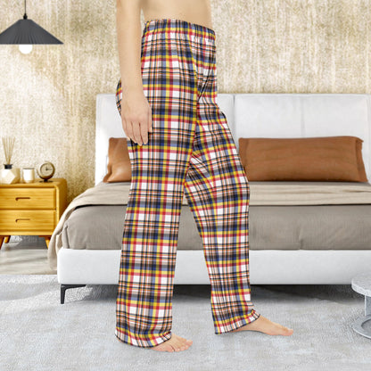 Women’s White, Red & Blue Brooklyn NY Plaid Pajama Pants