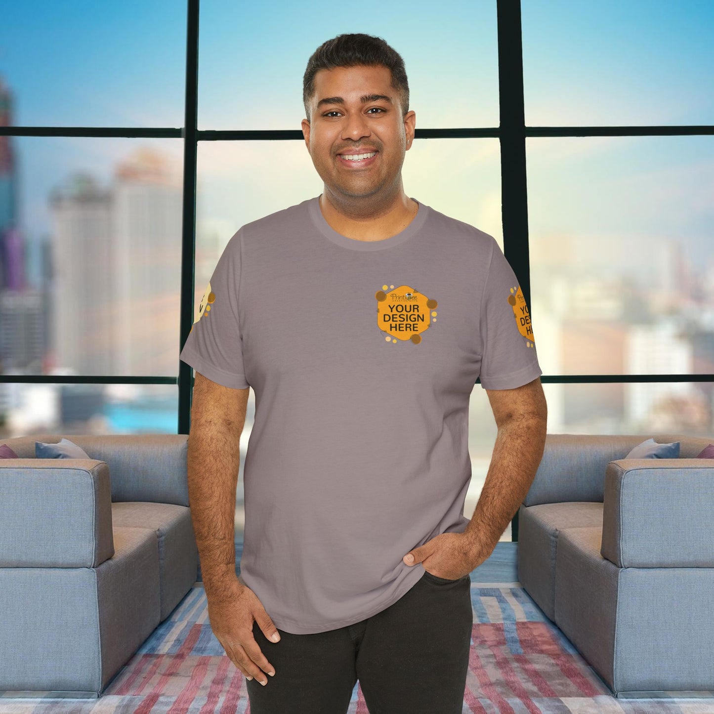 Pebble Brown Custom Reds, Browns & Cream Tees for BELLA+CANVAS® 3001