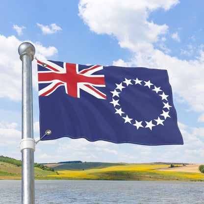 Cook Islands Flag with Grommets