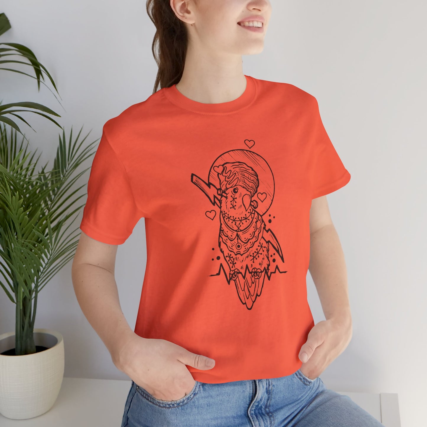 Bride of Frankenstein Lovebird, Line Art Tee