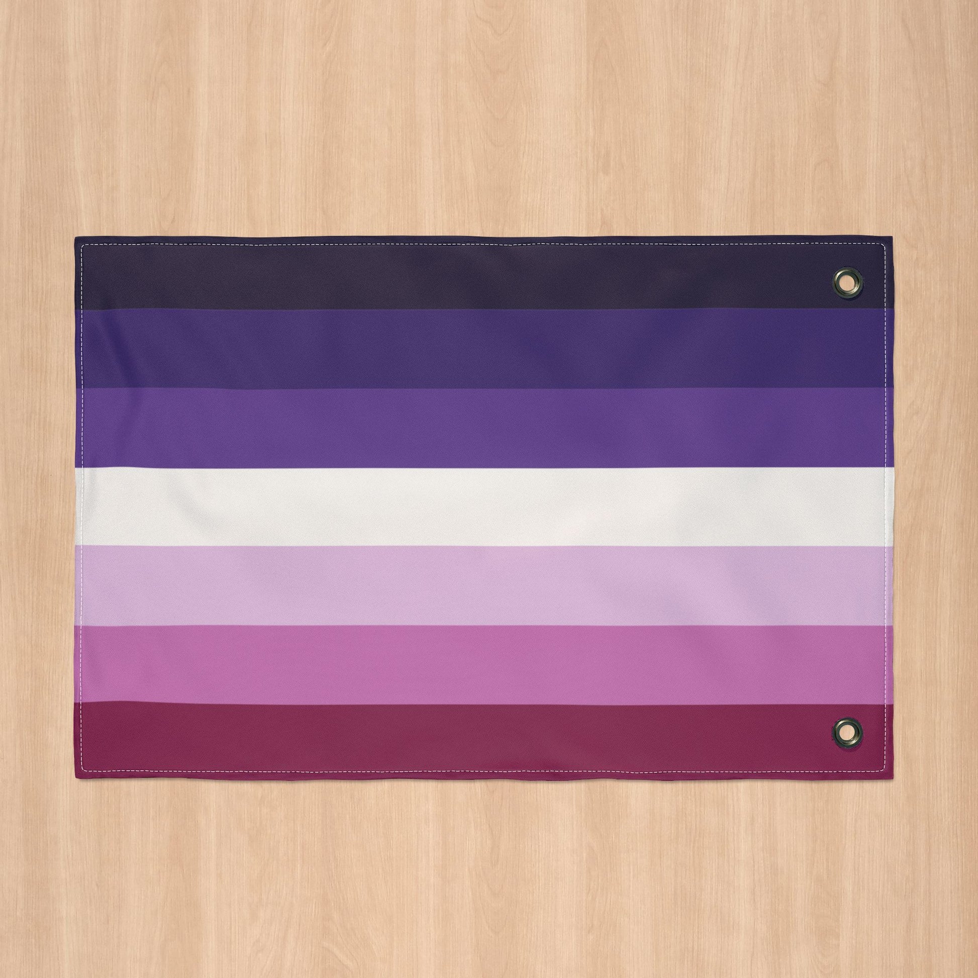 Butch Lesbian Purple Double-Sided Pride Flag with Grommets
