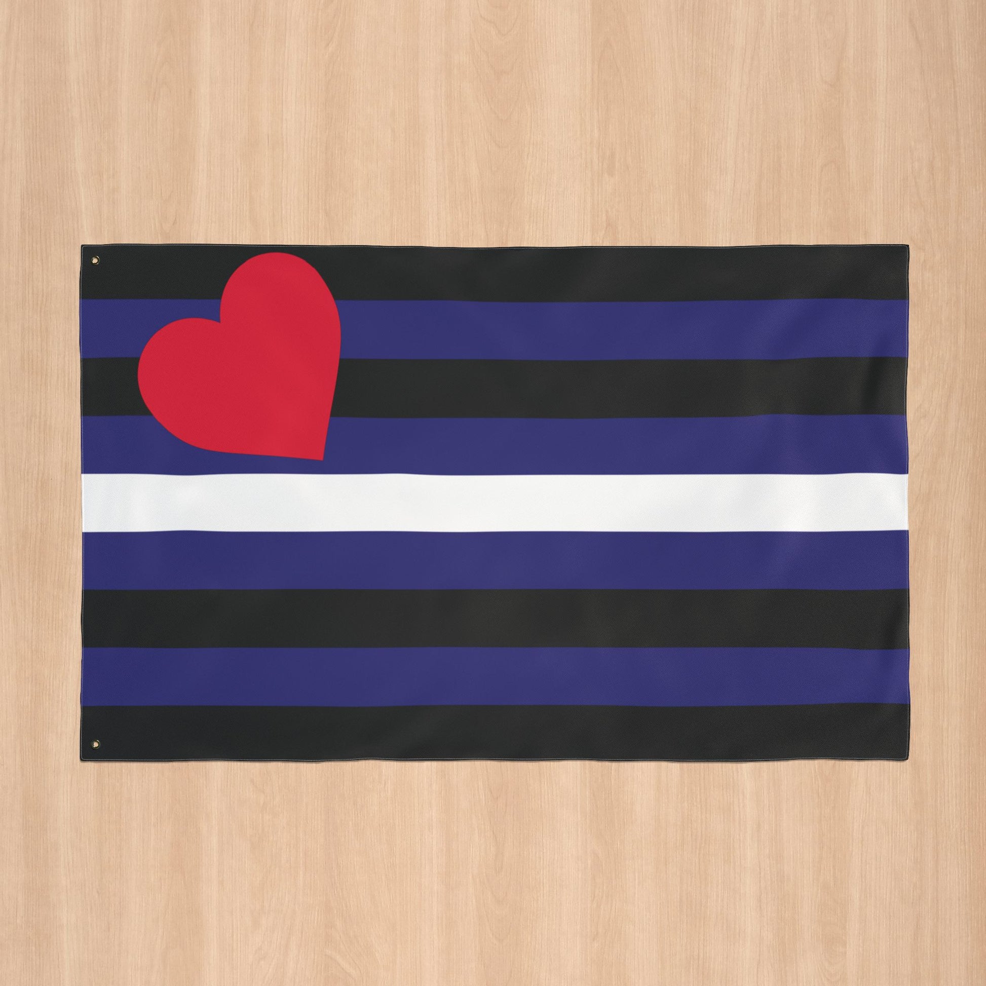 Leather Pride Flag, with Left or Right Side Grommets