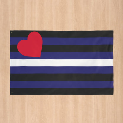 Leather Pride Flag, with Left or Right Side Grommets