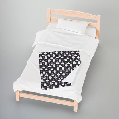 Demisexual Pride Snowmen Velveteen Plush Blanket