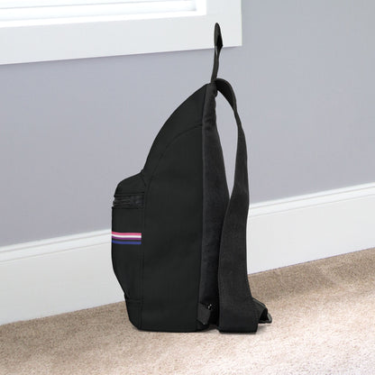 Genderfluid Pride Black Minimalist Cross Body Sling Bag