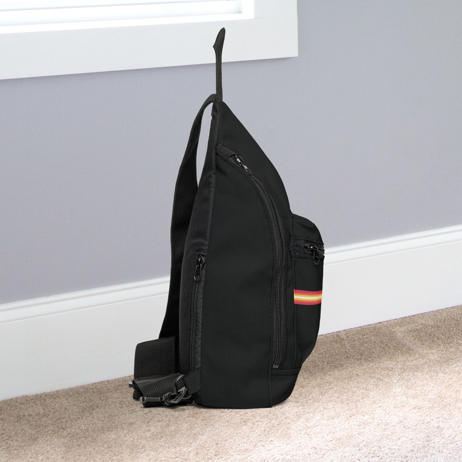 Non-Binary Girl Pride Black Minimalist Cross Body Sling Bag