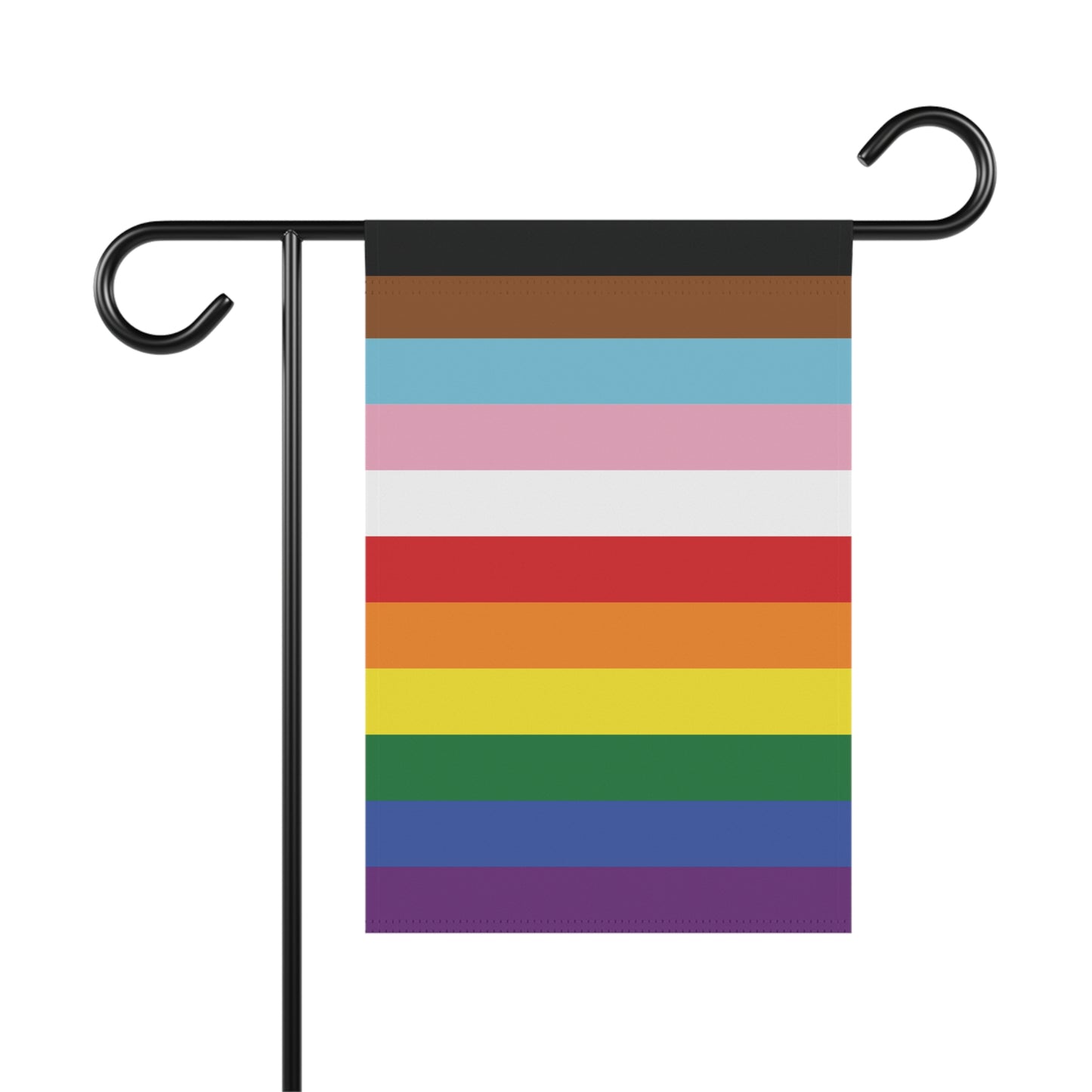 Rainbow 11-Stripe Rainbow for Trans and PoC Pride Garden Flag Banner