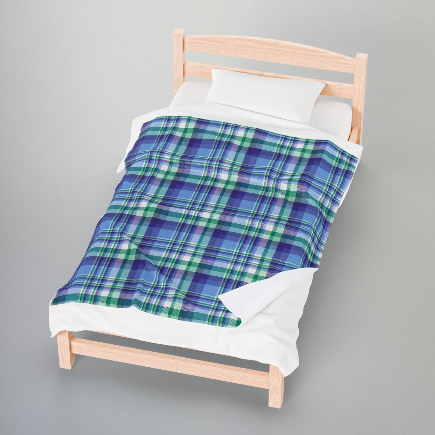 Gay Men Pride Plaid Velveteen Plush Blanket