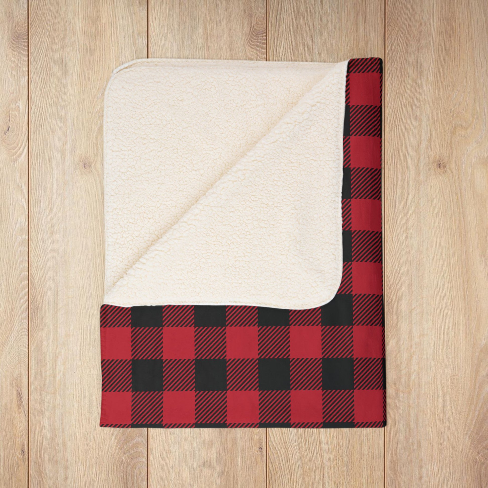 Red Buffalo Plaid Fleece Sherpa Blanket