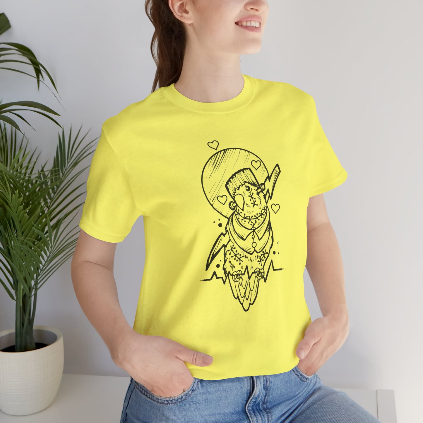 Frankenstein Lovebird, Line Art Tee