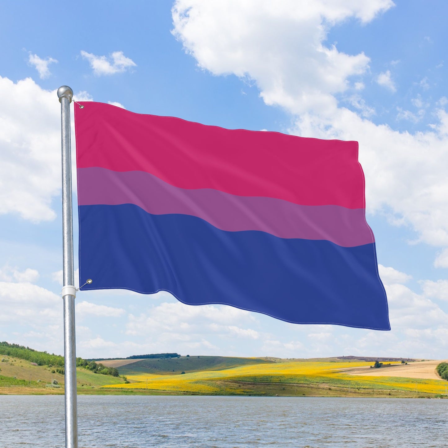 Bisexual Pride Flag with Grommets
