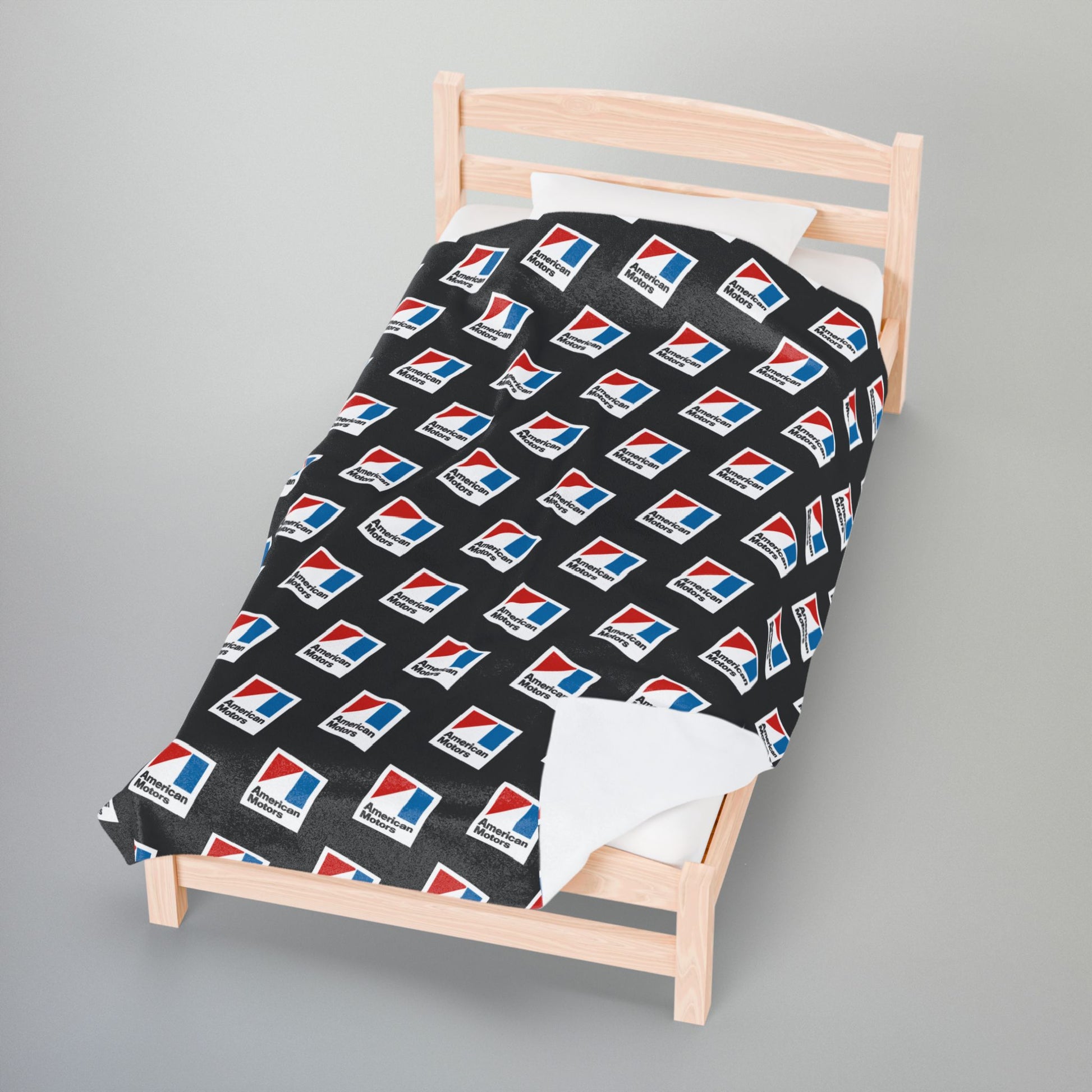 AMC Logo Black Velveteen Plush Blanket