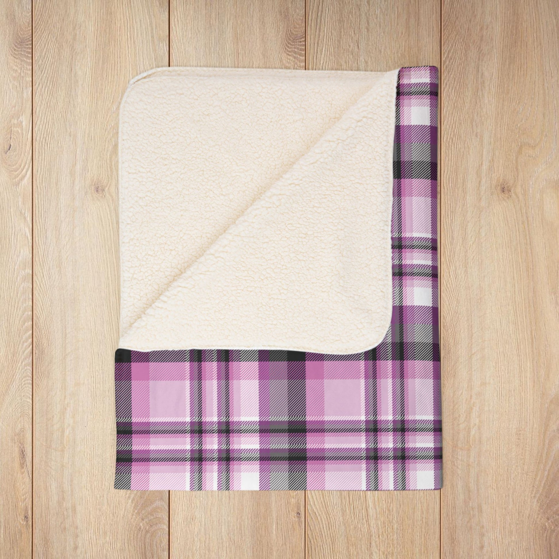 Straight Queer Pride Plaid Fleece Sherpa Blanket