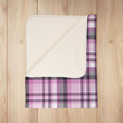 Straight Queer Pride Plaid Fleece Sherpa Blanket