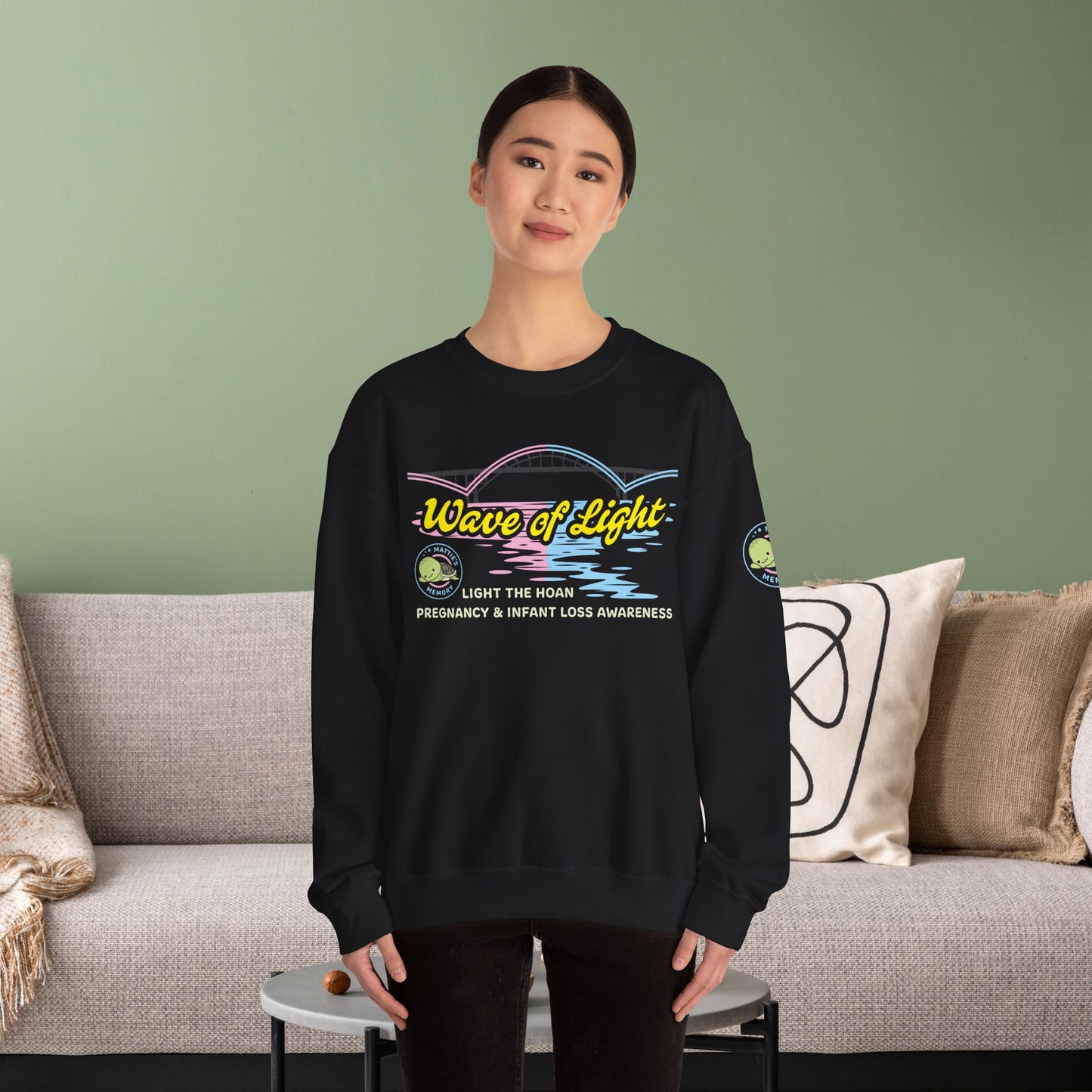 Mattie's Memory Wave of Light, Light the Hoan Bridge Sweatshirt, Milwaukee Wisconsin Infant &amp; Pregnancy Loss Charity
