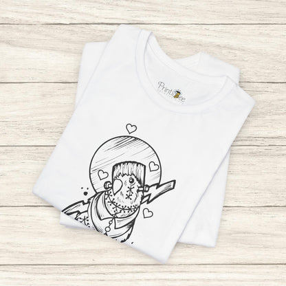 Frankenstein Lovebird, Line Art Tee