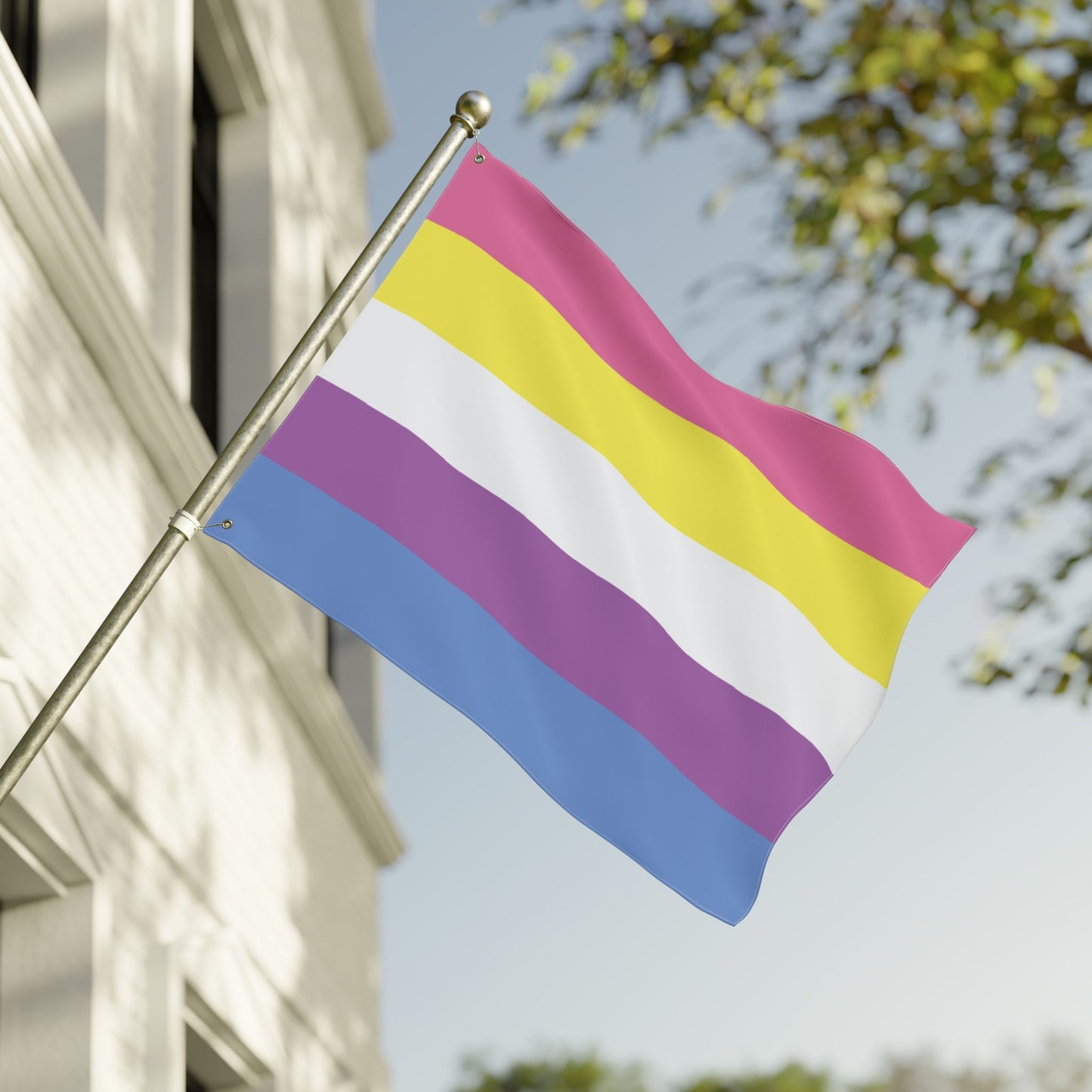 30'' × 40'' Bigender Pride Flag with Grommets