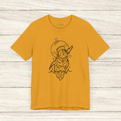 Frankenstein Lovebird, Line Art Tee