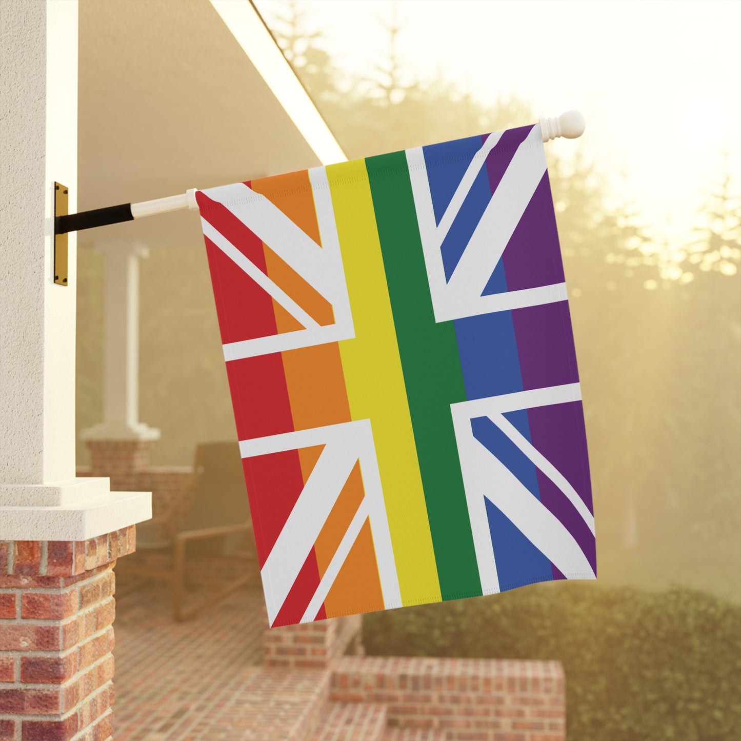 UK Rainbow Pride Garden Flag Banner