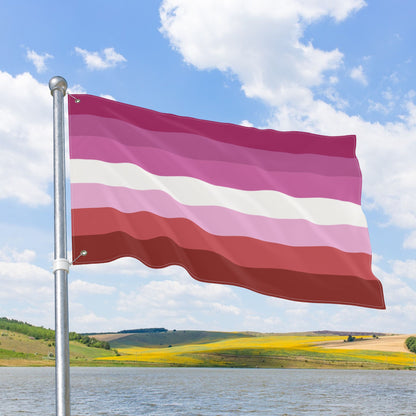 Lesbian Pink Pride Flag with Grommets