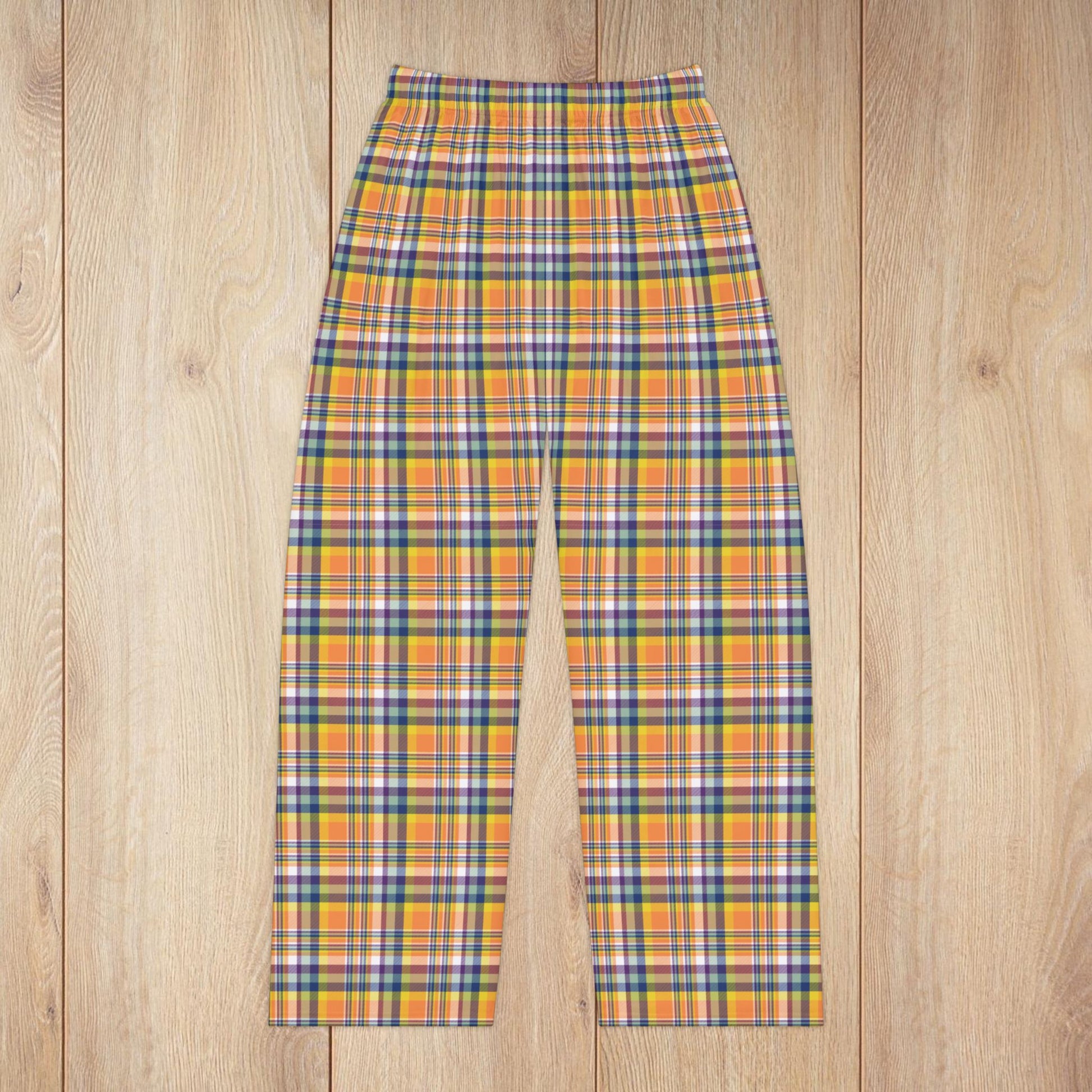 Women’s Orange, Yellow, Blue & Purple Doswell VA Plaid Pajama Pants