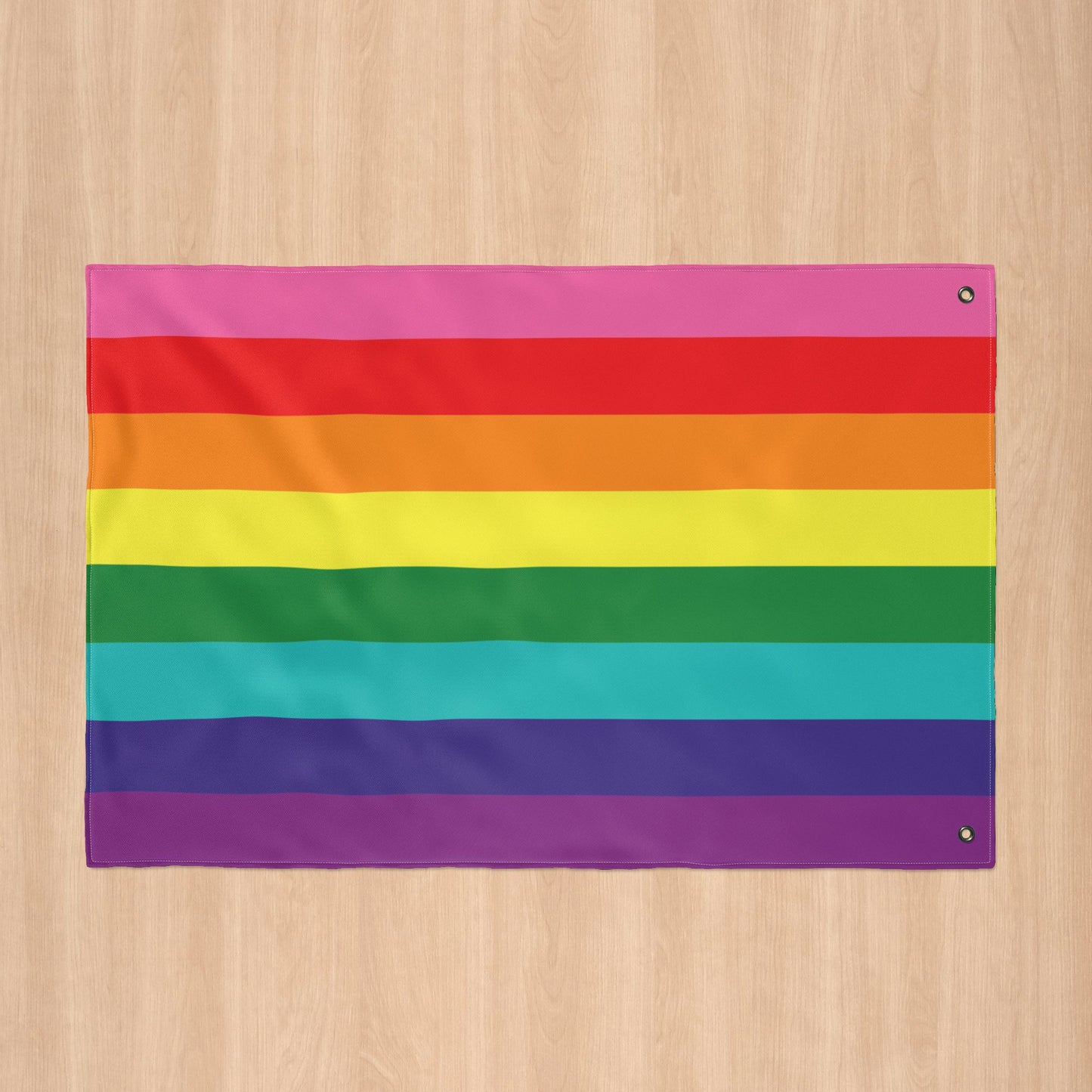 Gilbert Baker Rainbow Pride Flag with Grommets