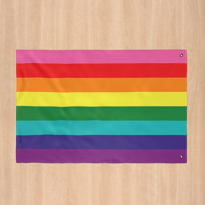 Gilbert Baker Rainbow Pride Flag with Grommets