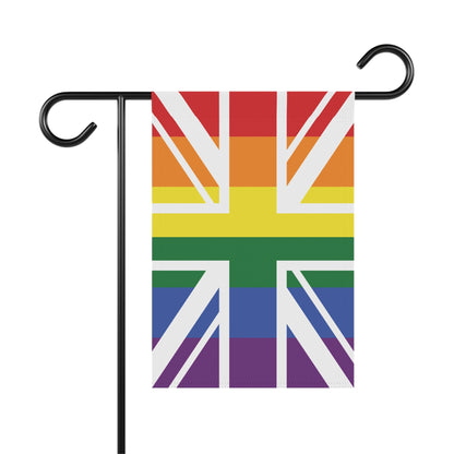 UK Rainbow Pride Union Jack Garden Flag Banner