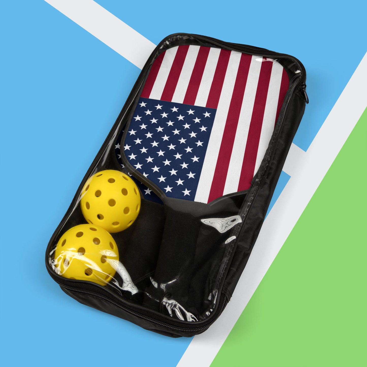 America U.S.A. Flag Pickleball Kit