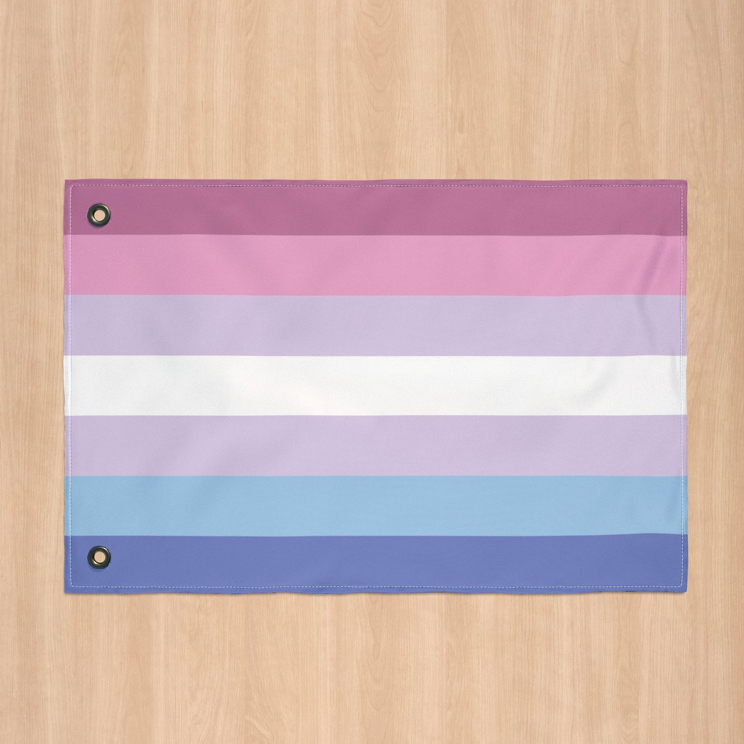Bigender Purple Pride Flag with Grommets