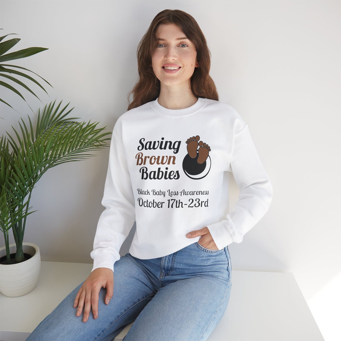 Quietly United in Loss Together Sin fines de lucro / Saving Brown Babies Charity Crew Neck Sudadera, Embarazo y Concientización sobre la pérdida infantil