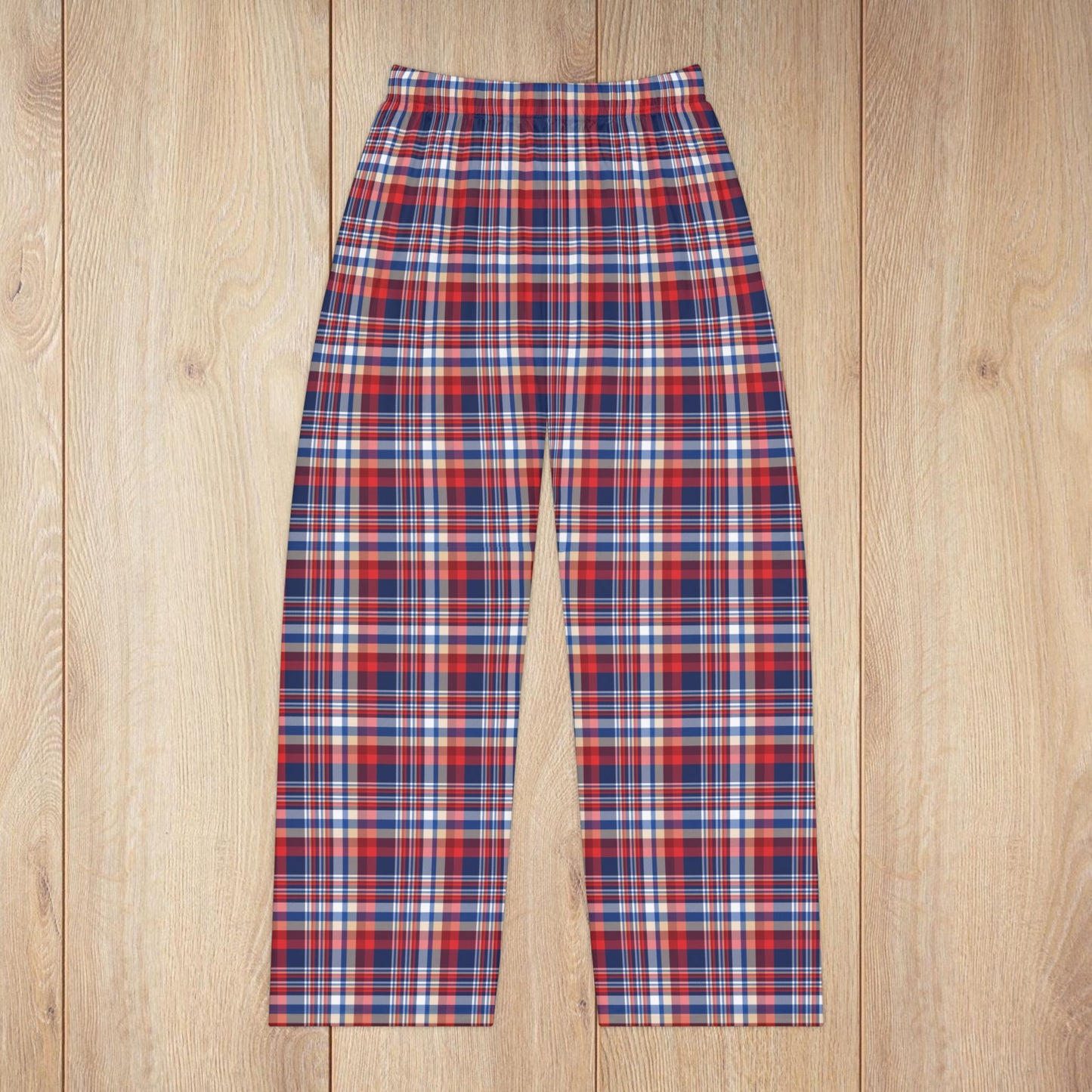 Women’s Blue, Red & White Ohio Plaid Pajama Pants