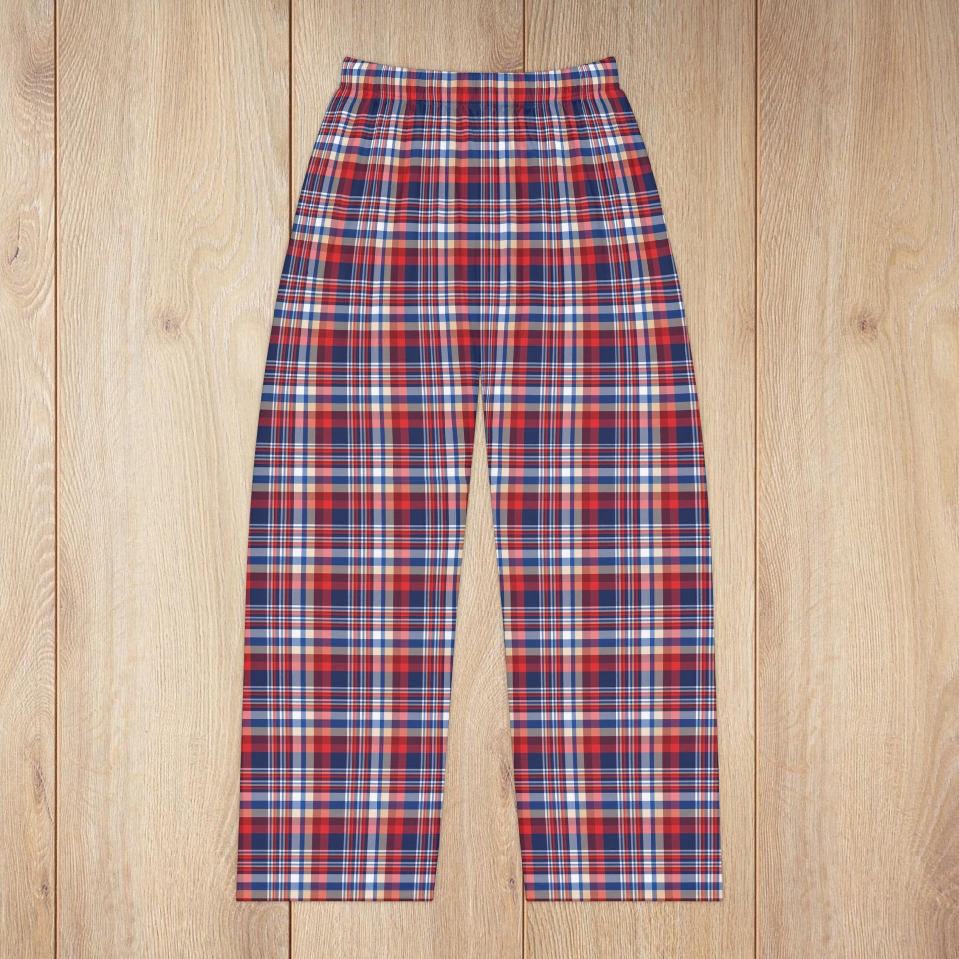 Women’s Blue, Red & White Ohio Plaid Pajama Pants