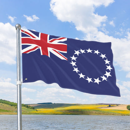Cook Islands Flag with Grommets