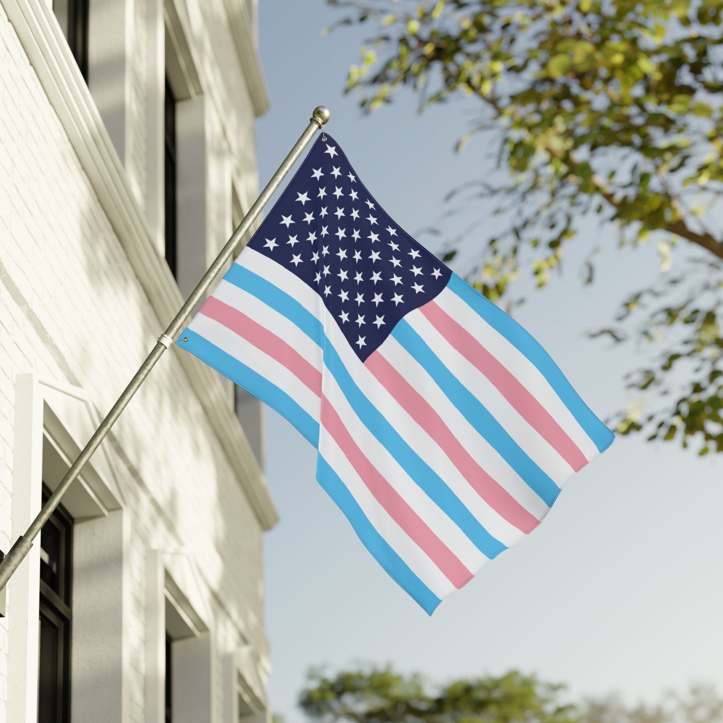 36'' × 60'' USA Transgender Pride Flag with Grommets