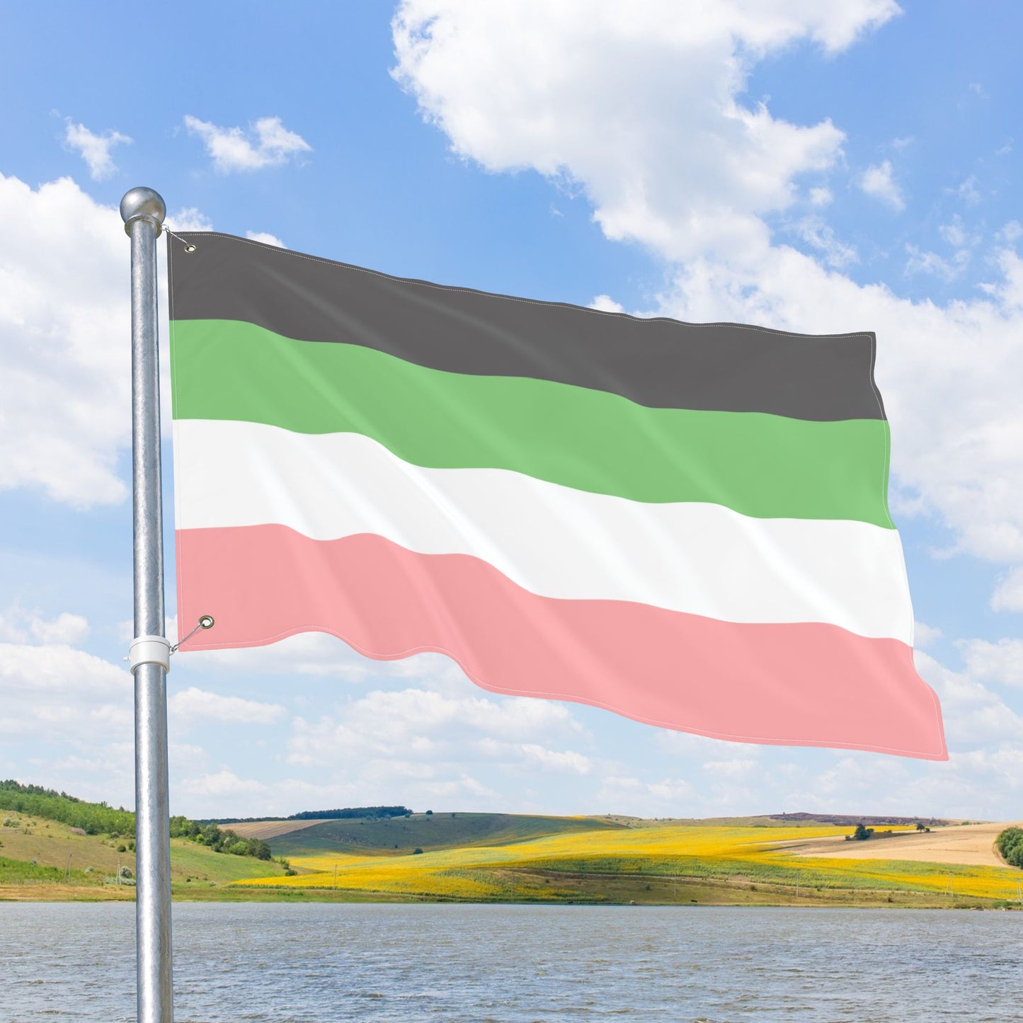 Idemromantic Pride Flag with Grommets