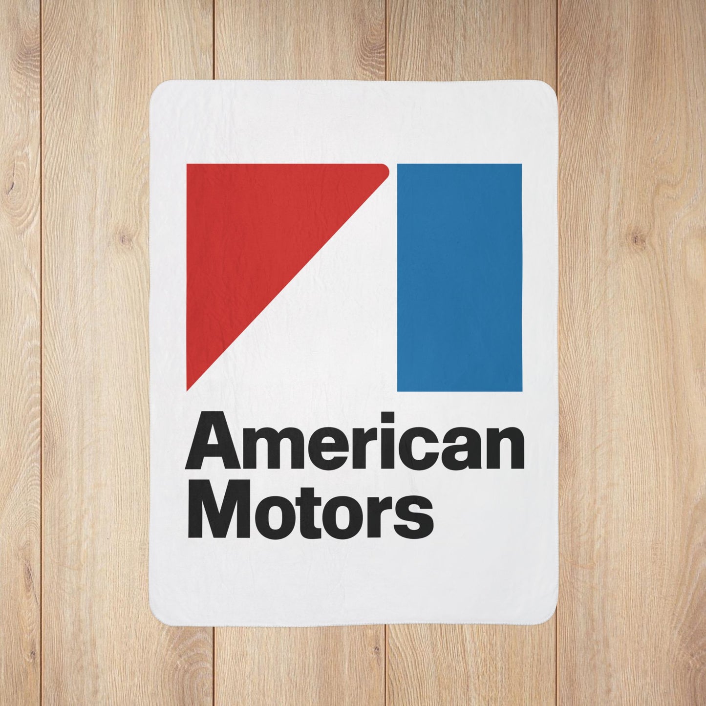 AMC Logo White Fleece Sherpa Blanket