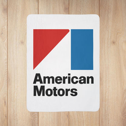 AMC Logo White Fleece Sherpa Blanket