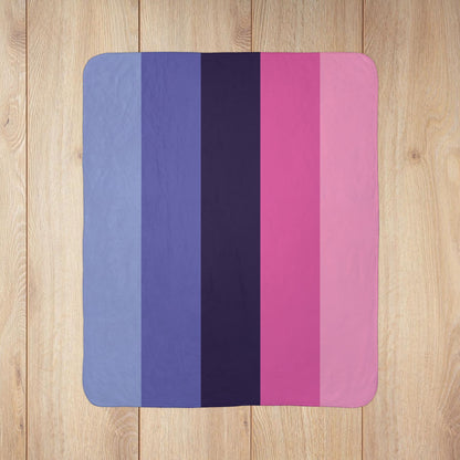 Fleece Sherpa Omnisexual Pride Flag Blanket