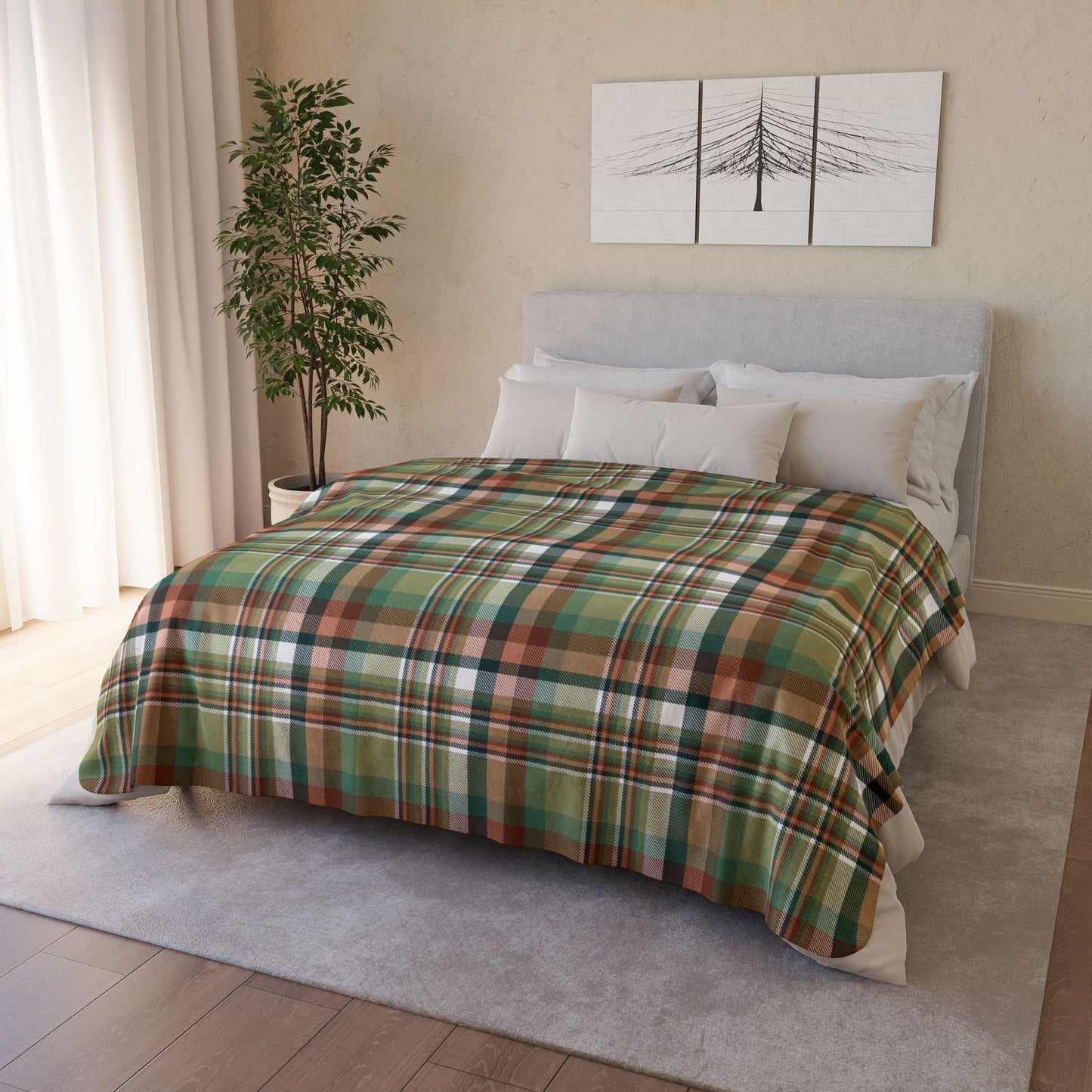Nebulasexual Pride Plaid Fleece Sherpa Blanket