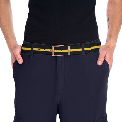 Thin Gold Line Flag Belt
