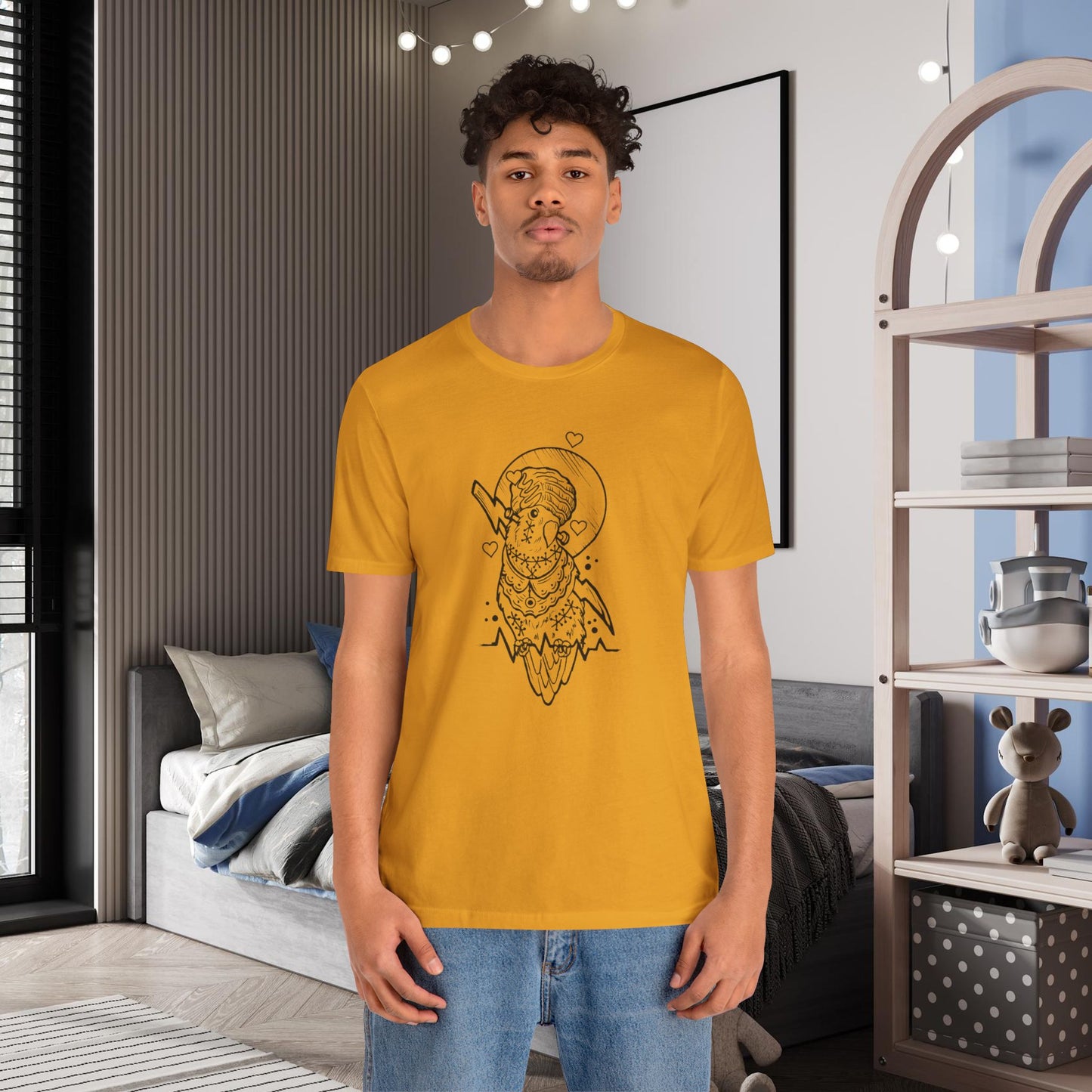 Bride of Frankenstein Lovebird, Line Art Tee