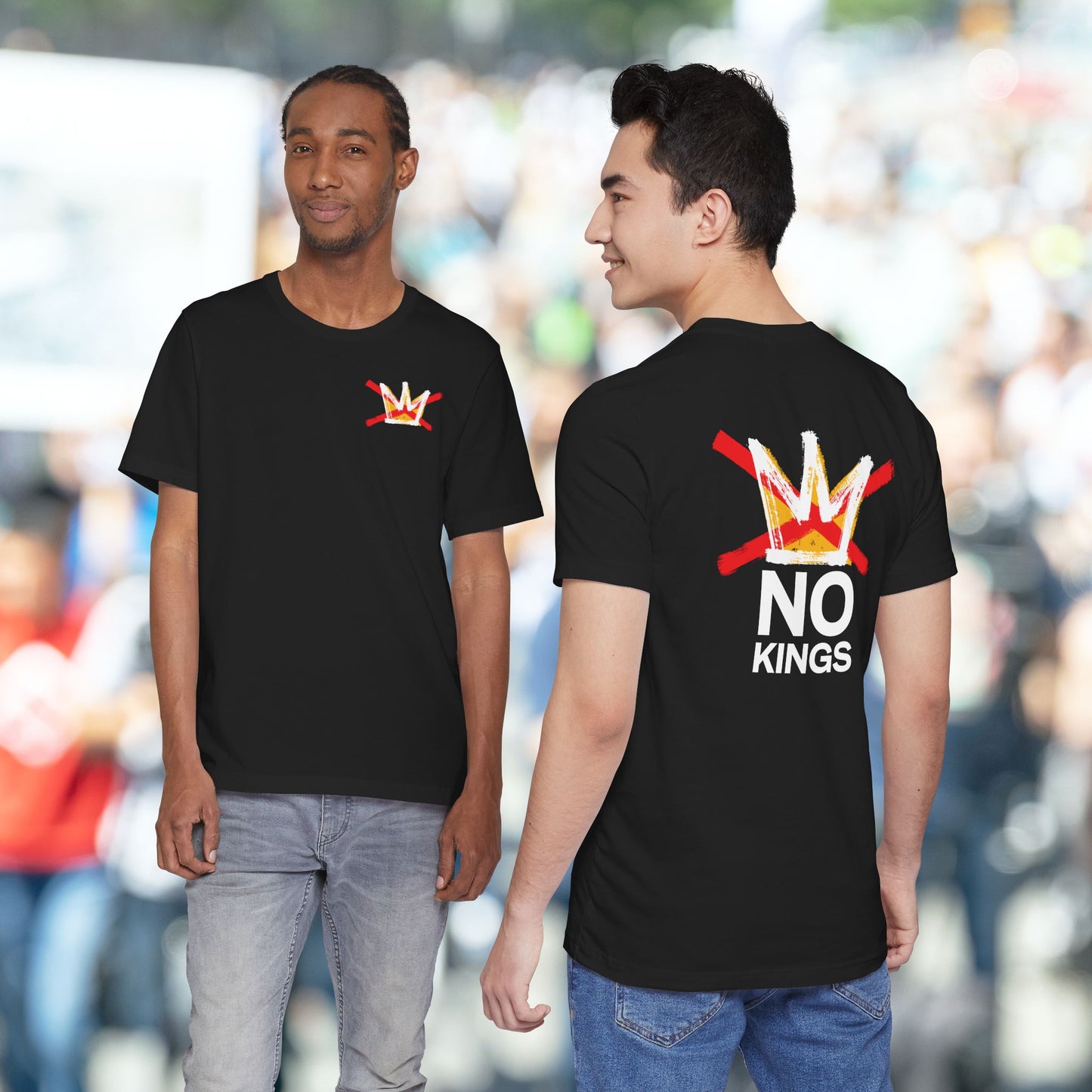 Black No Kings Tee (BACK graphic)