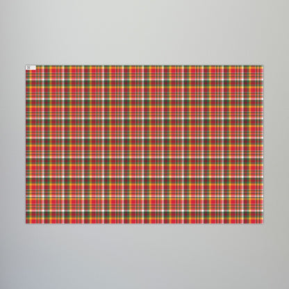 Christmas Red & Yellow Kansas City MO Plaid Gift Wrapping Paper Roll
