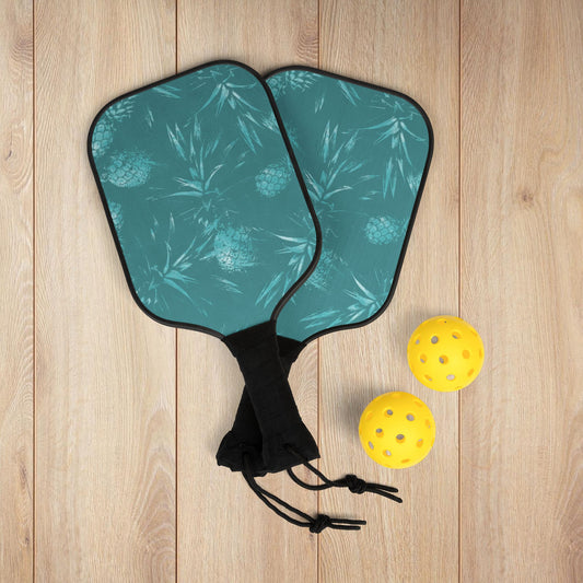 Turquoise Pineapple Pickleball Paddles