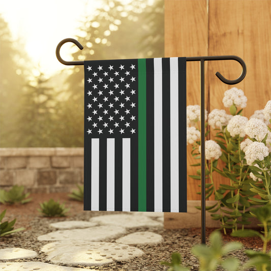 USA Thin Green Line American Flag Garden Flag Banner