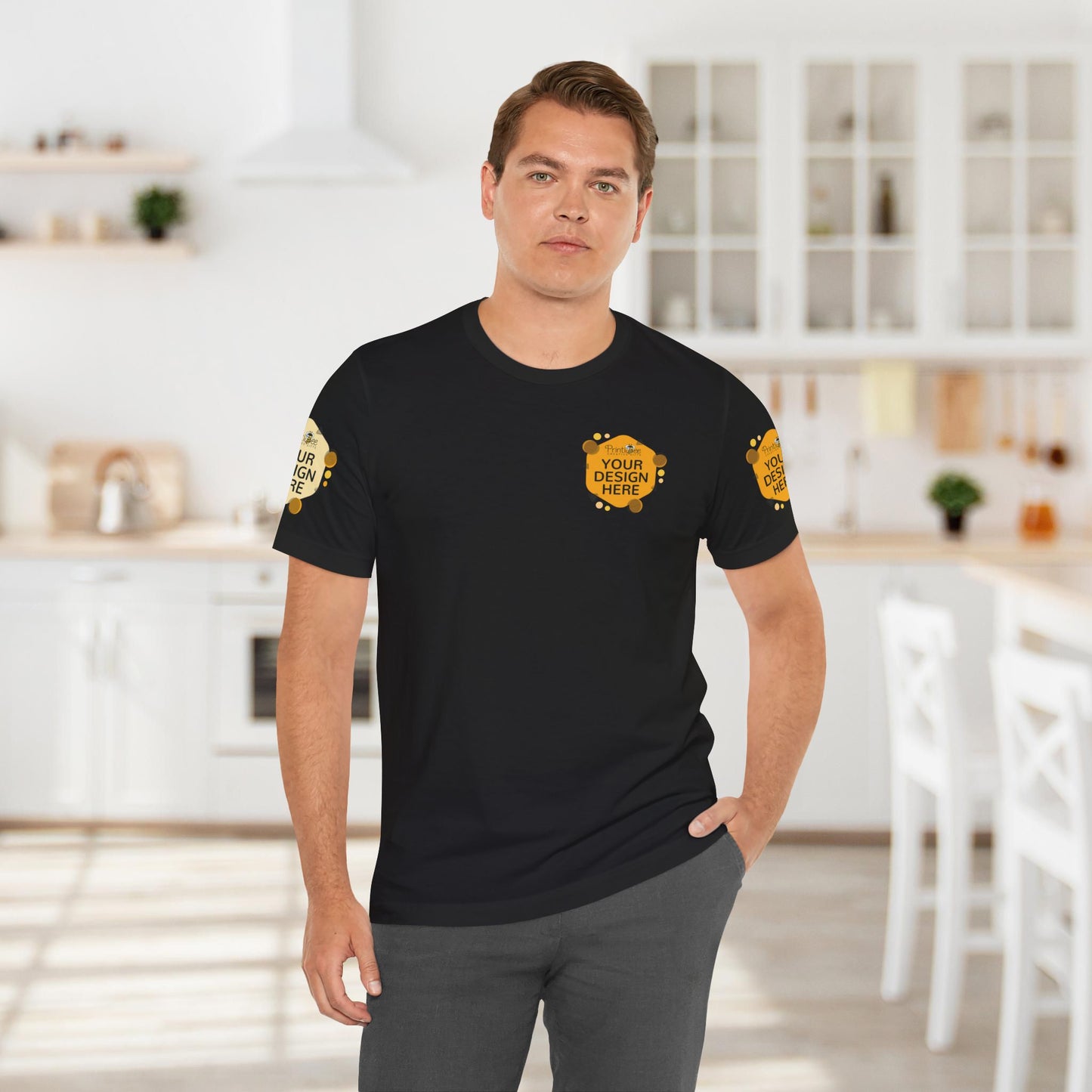 Custom White, Black & Grey Tees for BELLA+CANVAS® 3001